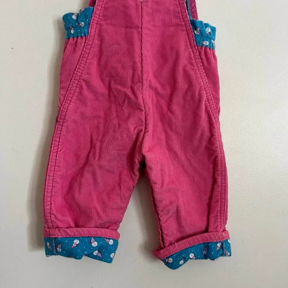 Vintage Oshkosh pink corduroy overalls (18m)